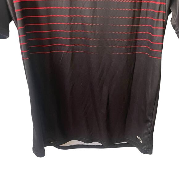Mitre Mens Medium Athletic T-Shirt Short Sleeve Tee Top Black Red ProFlow Active - Picture 5 of 7